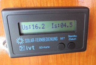 solar remote display on main control panel